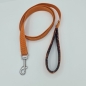 Preview: Leine mit weicher Handschlaufe orange-braun Paisley